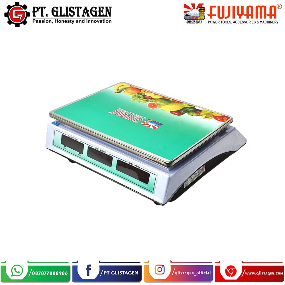 Fujiyama Timbangan Digital Dapur Buah Laundry 30kg Layar Double