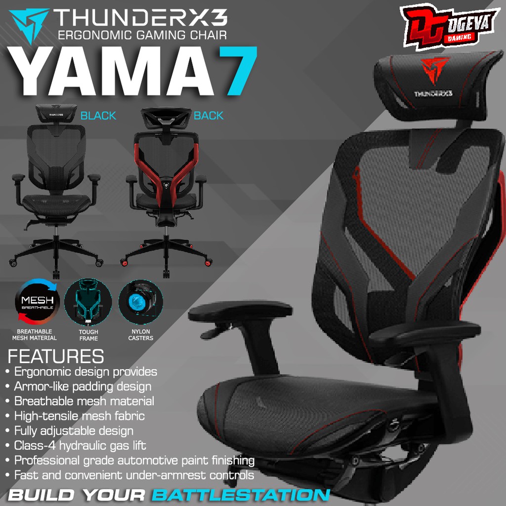 Thunderx3 Yama7 Ergonomic Gaming Chair Yama 7 Kursi Gaming