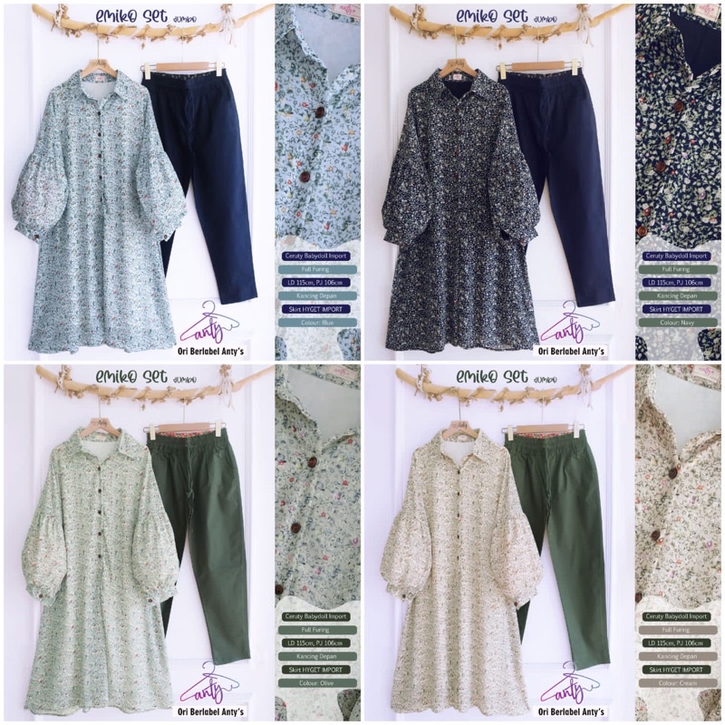 SETELAN WANITA EMIKO SET JUMBO NEW BY ANTY’S