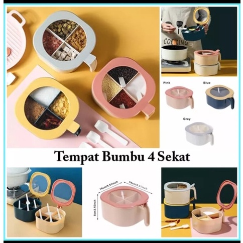 Tempat bumbu kotak sekat new