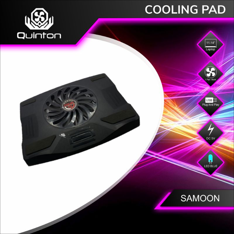 Quinton kipas laptop samoon big fan untuk notebook 14-15inch berkualitas