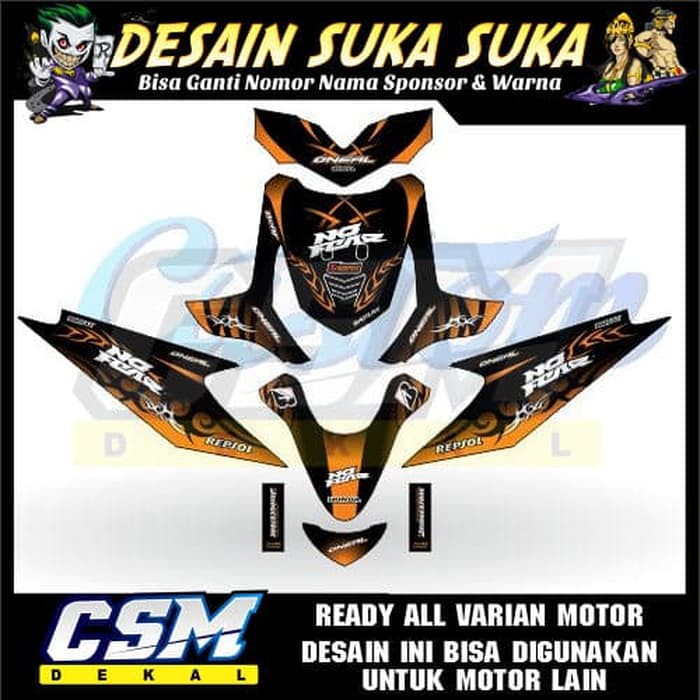 442 Dekal Decal Motor Beat Karbu Stiker Sticker Striping Body