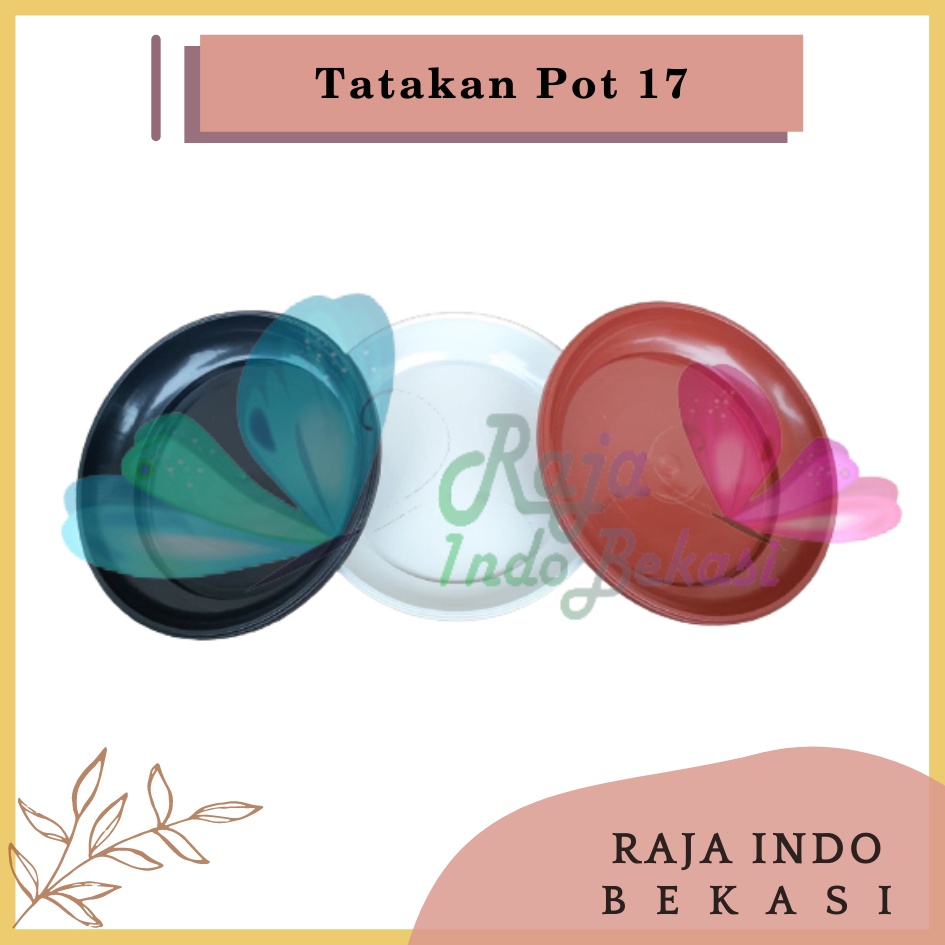 Alas Pot 17 Cm Hitam Putih Merah Bata Coklat Terakota Tatakan Pot 17 Cm Putih Merah Bata Hitam Alas Mawar Tray Gbl Eco - Tatakan Pot Bunga Tawon Putih