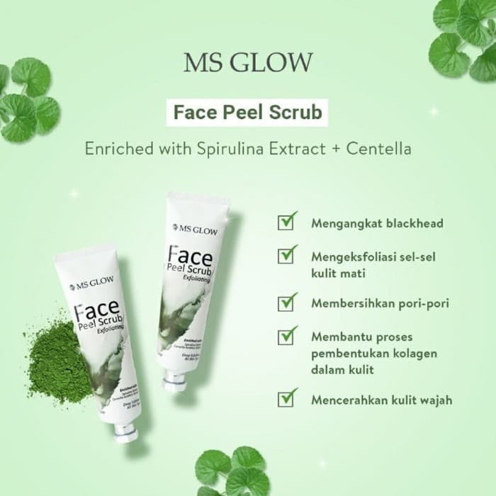 MS GLOW - FACE PEEL SCRUB KEMASAN LAMA [AGEN RESMI SIDOARJO]