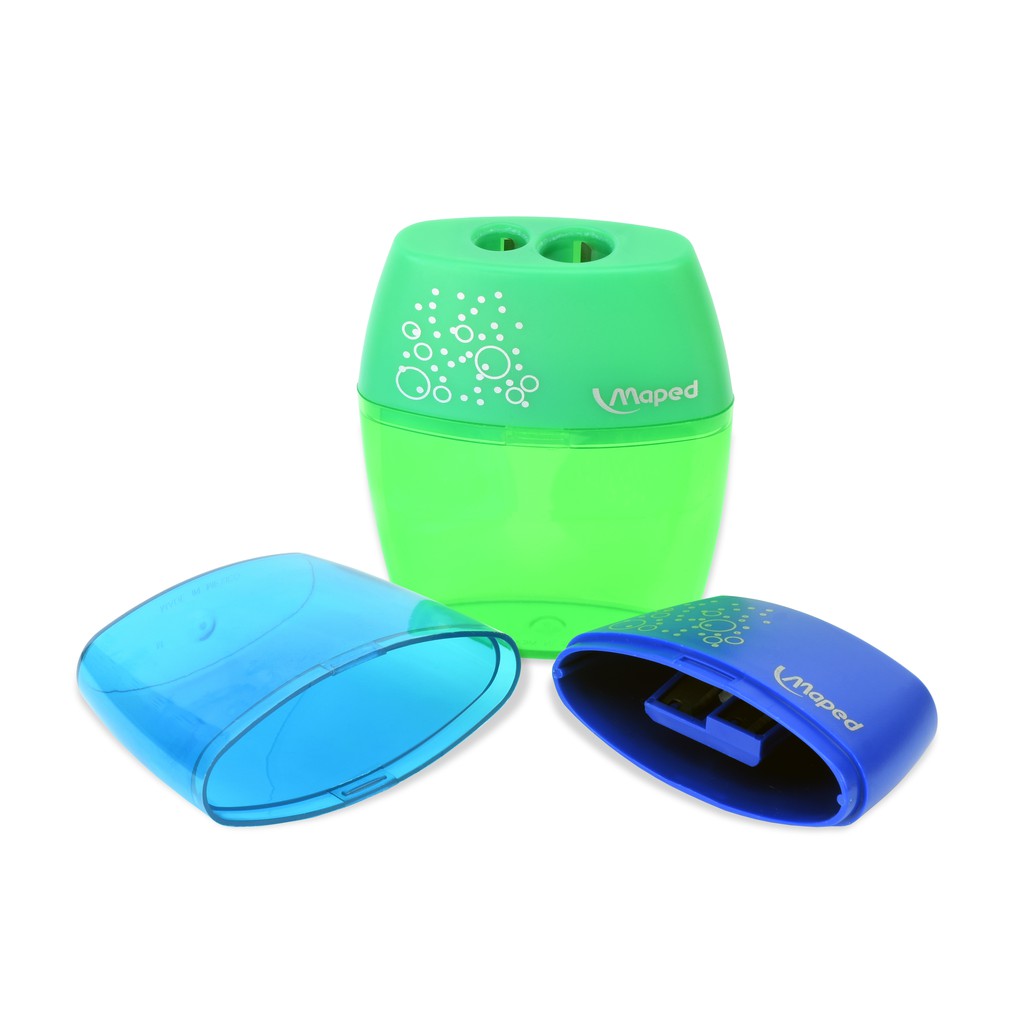 Maped - Shaker Single / Twin Hole Pencil Sharpener with Bin