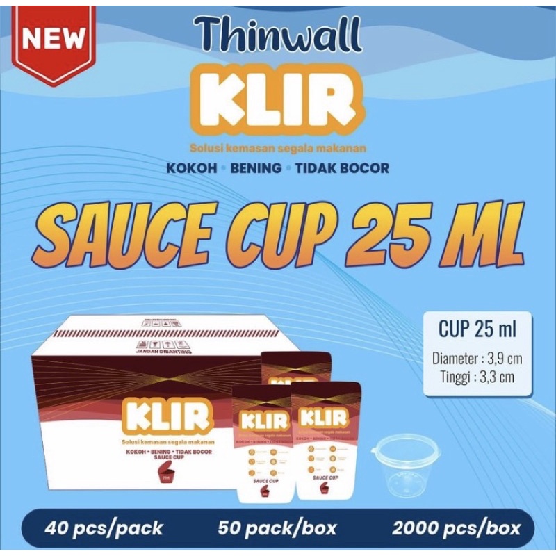 

CUP SAMBAL 25ML KLIR