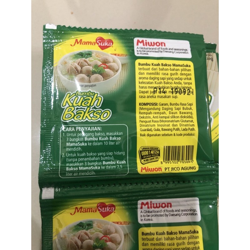 Mama Suka Kuah Bakso 1 renteng isi 12 sachet @8Gr