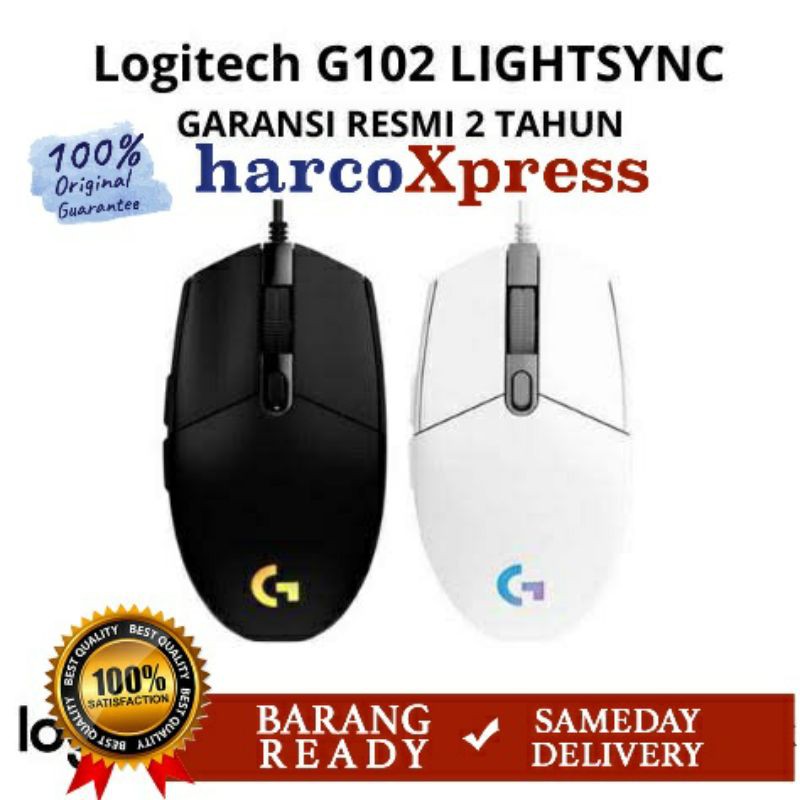 logitech G102 v2 lightsync RGB gaming mouse ori resmi