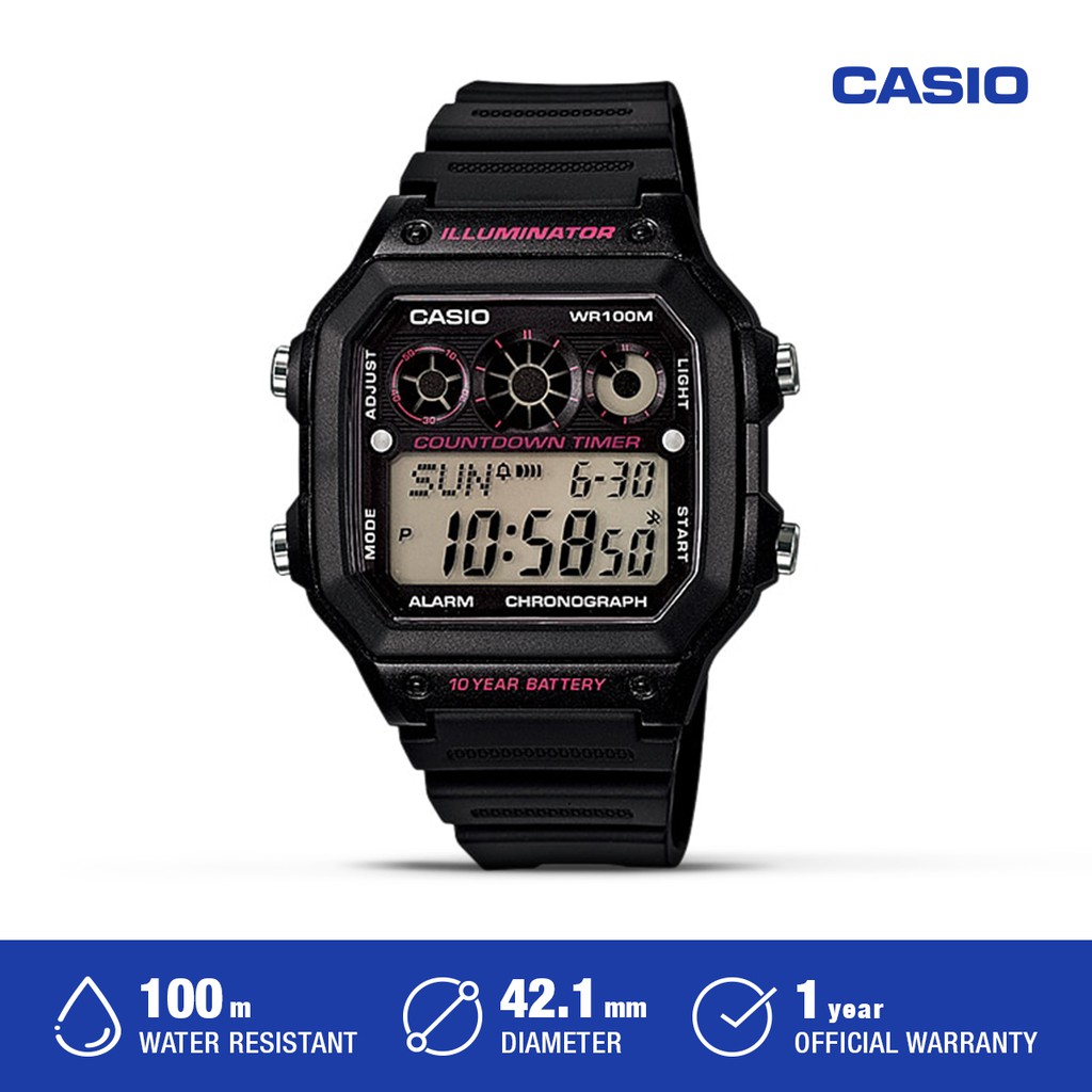 Jam Tangan Pria Casio AE-1300WH-1A2VDF | Shopee Indonesia