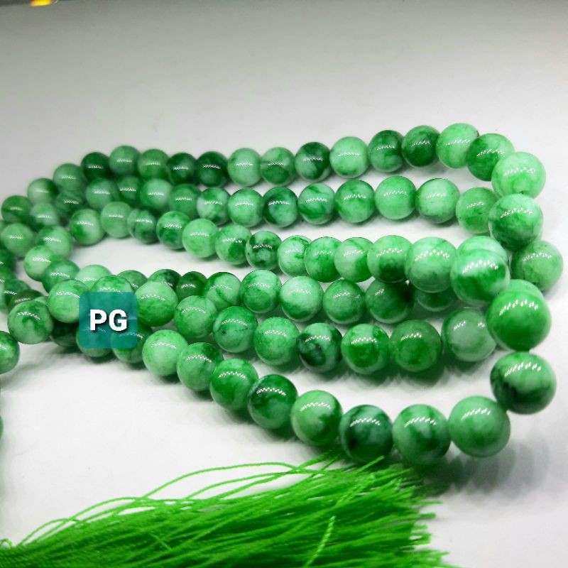 Tasbih Batu Giok Original 99Butir 8mm