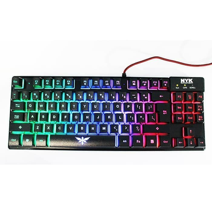 NYK keyboard gaming TKL k-01 k01 rainbow led