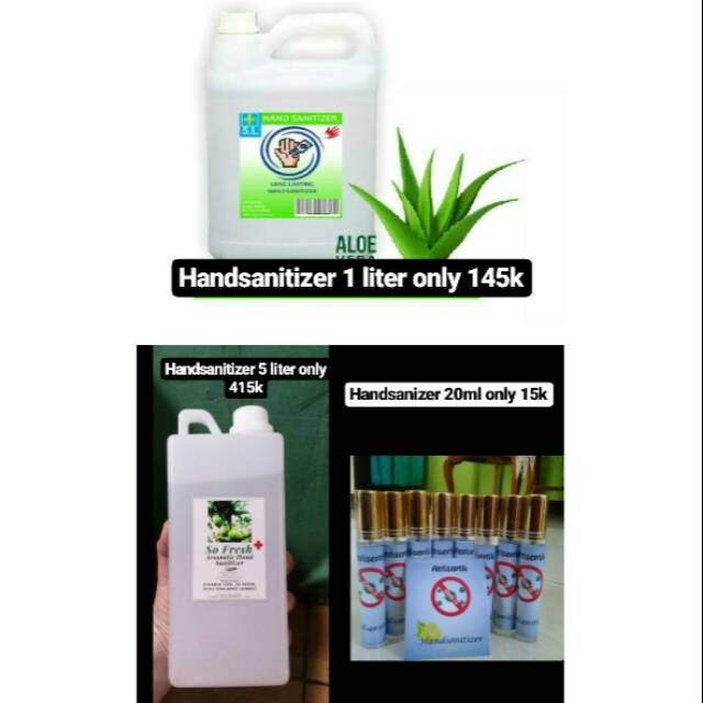 Handsanitizer 1 liter,  5 liter
