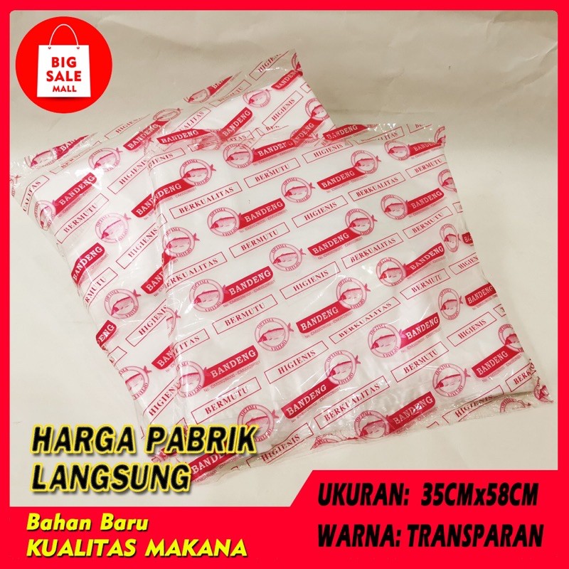 Kantong Plastik Bening Ukuran 35X58cm Plastik Transparen Ekonomis Food Grade Aman Dipakai Grosir