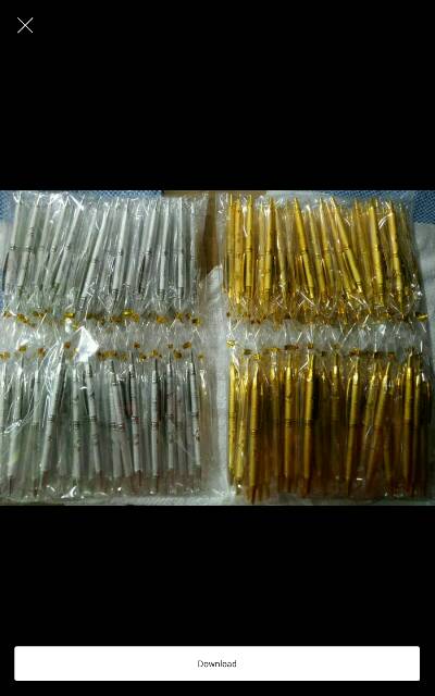 

Sovenir pernikahan pulpen gold & silver bonus kartu ucapan trimakasihl