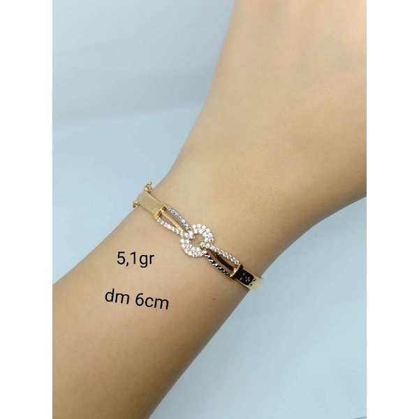 gelang bangle mp + ukir kombinasi warna silver925