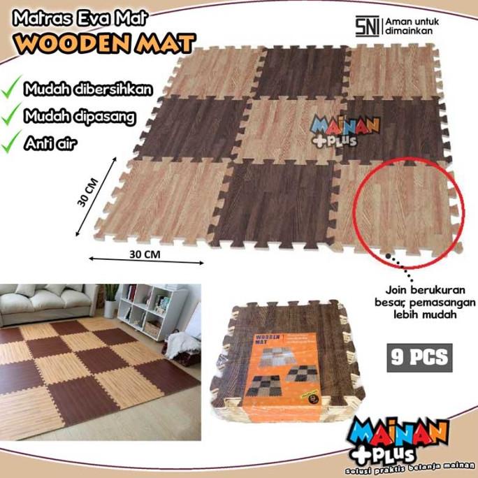 Harga Spesial Matras Evamat Premium Puzzle Karpet Wooden Eva Mat Motif Kayu Catur