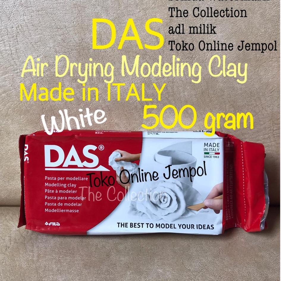 

[PQ79] 500gr Putih DAS Air Drying Modeling Clay 074112 tanah liat white cukup dianginkan saja ATK0682DS dcxp851