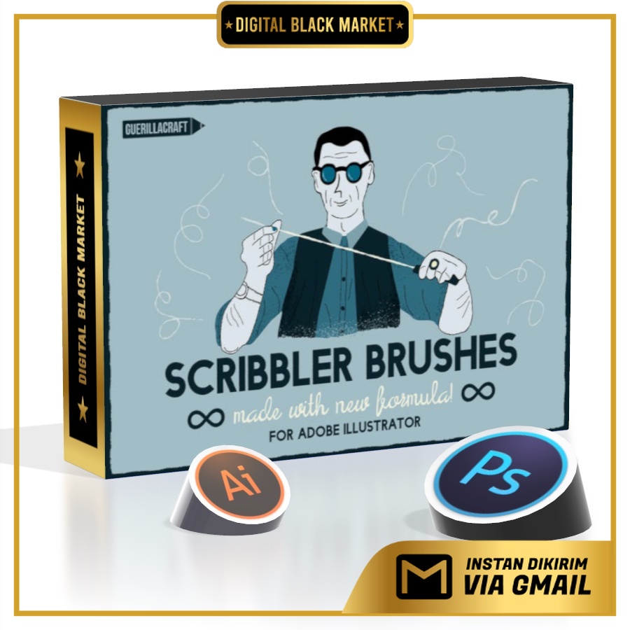 Scribbler Brushes   - Illustrator