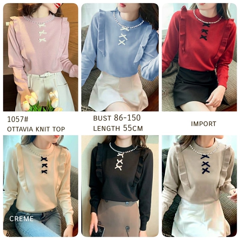 knit top / atasan rajut premium / baju import