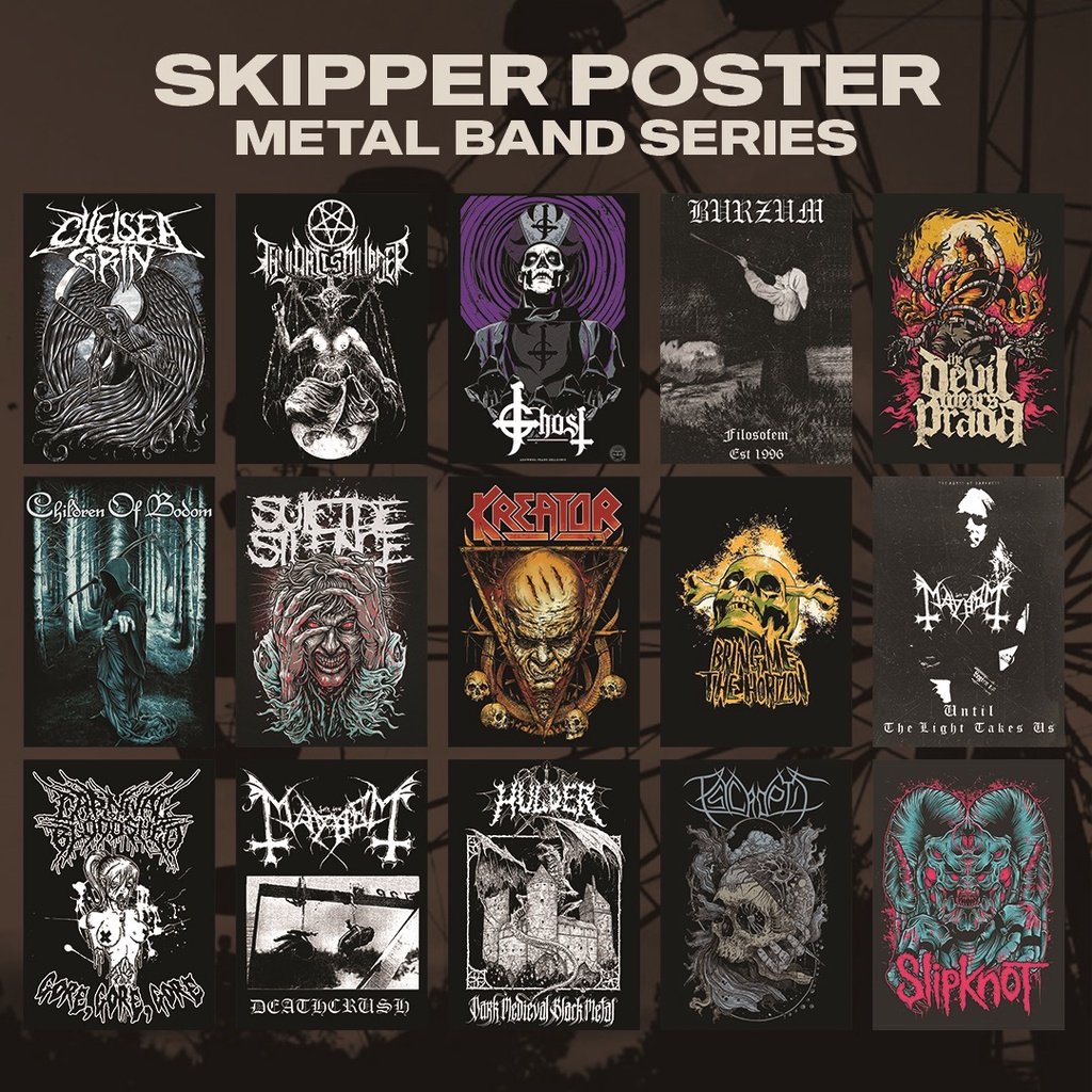 MINIMAL ORDER 10PCS/ POSTER BAND METAL A4/A3+