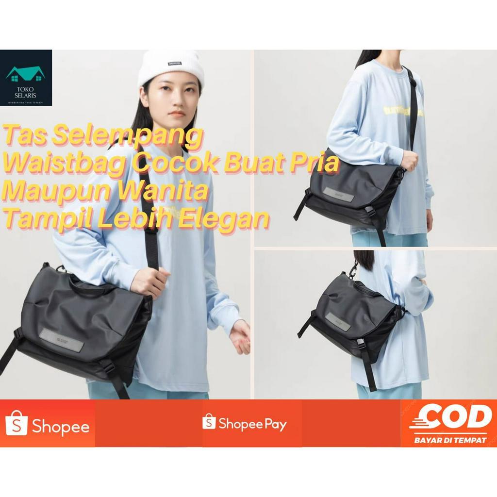 Tas Selempang Waistbag Pouch- HITAM