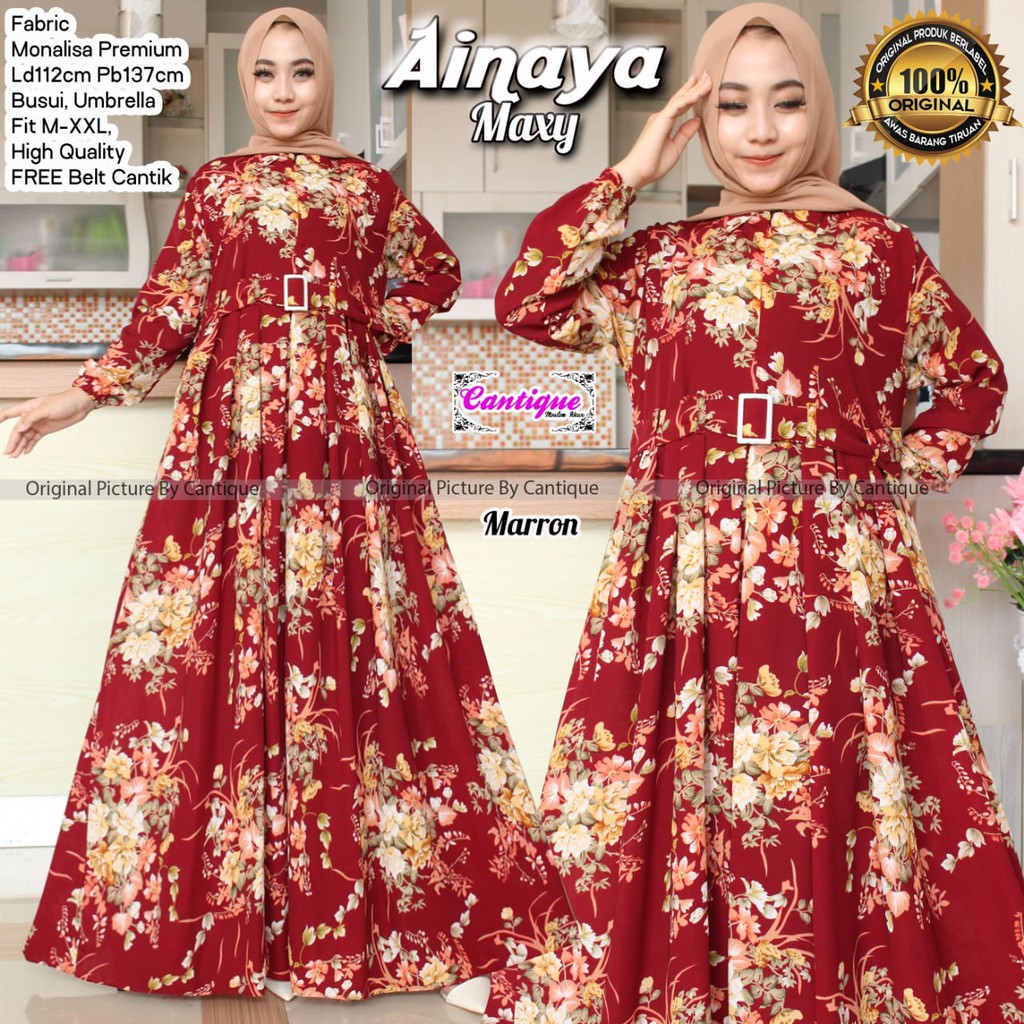 Dress Gamis Muslim Ainaya Maxy By Cantique