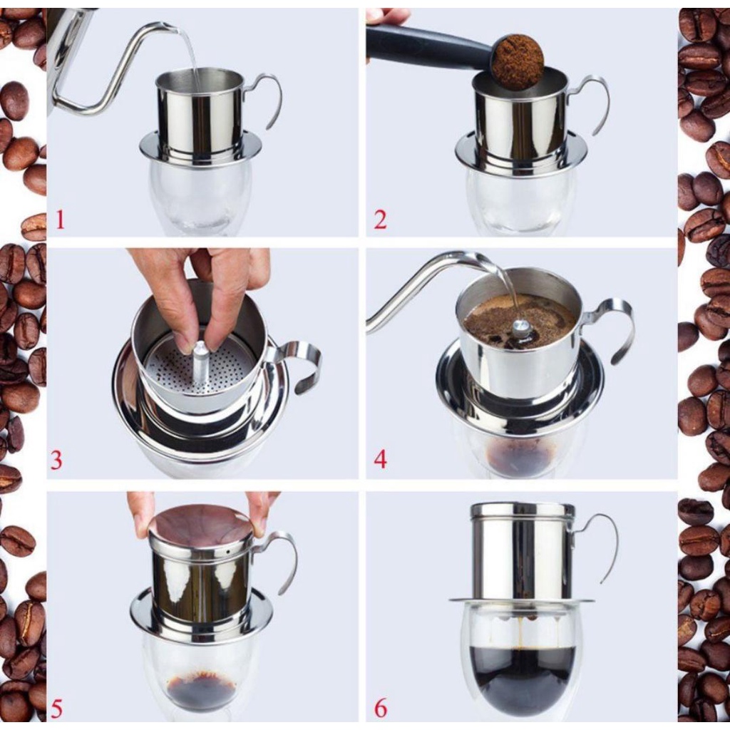 Vietnam Drip Penyaring Filter Kopi Saringan Longcam Filter Coffee Dripper Pot