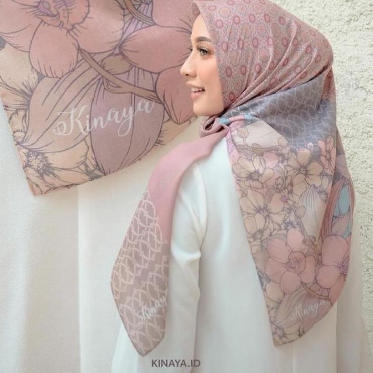 8.8 Flash Sale Em3 Scarf HIJAB SEGIEMPAT LASERCUT MOTIF VOAL KINAYA PASTEL