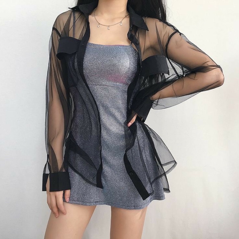 kemeja see through sheer preloved