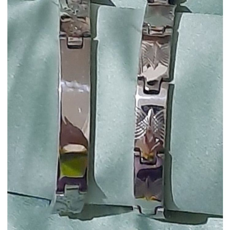 Gelang Tangan Pria Baja Putih Anti Karat/Terlaris