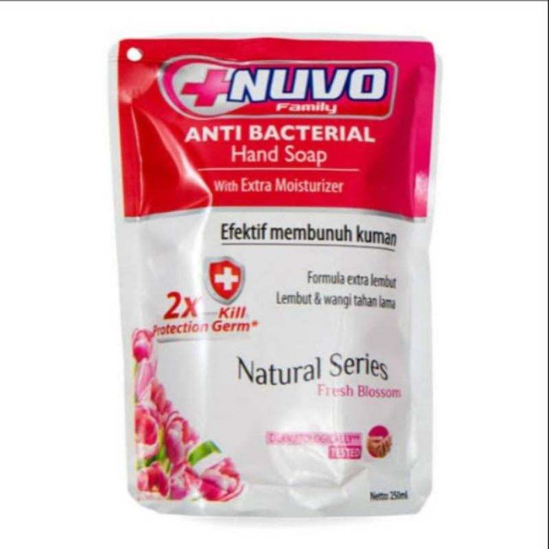 Nuvo Hand Soap / sabun cuci tangan Anti Bacterial 250ml Pouch &amp; Botol