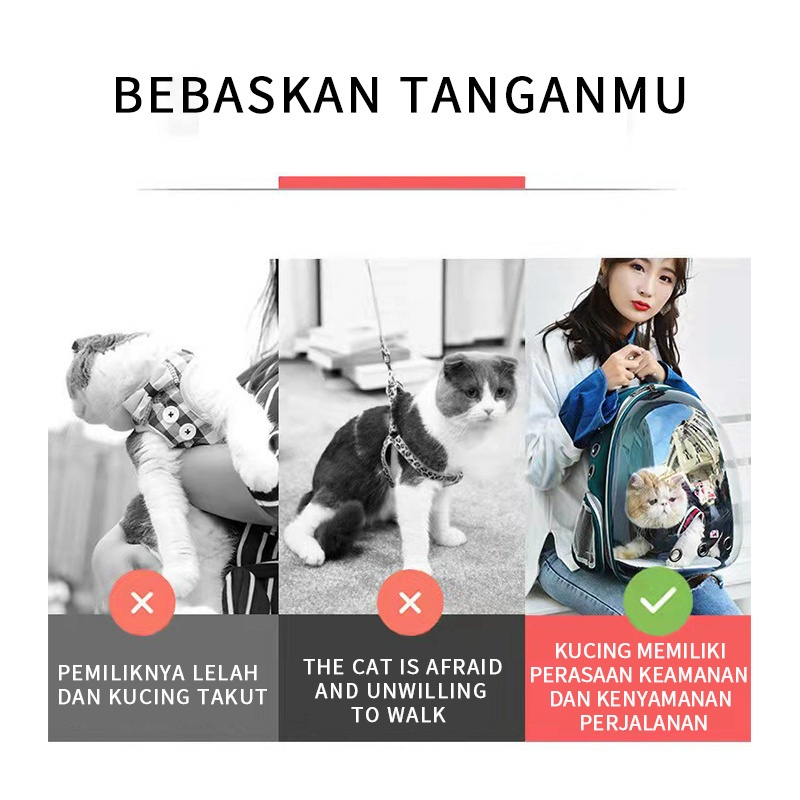 Tas Kucing Astronot Pet Cargo Tas Astronot Kucing Anjing | Tas Transparan | Pet Cargo | Tas Anjing Kucing Murah