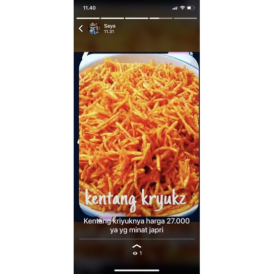 

Kentang Goreng Kriyuk