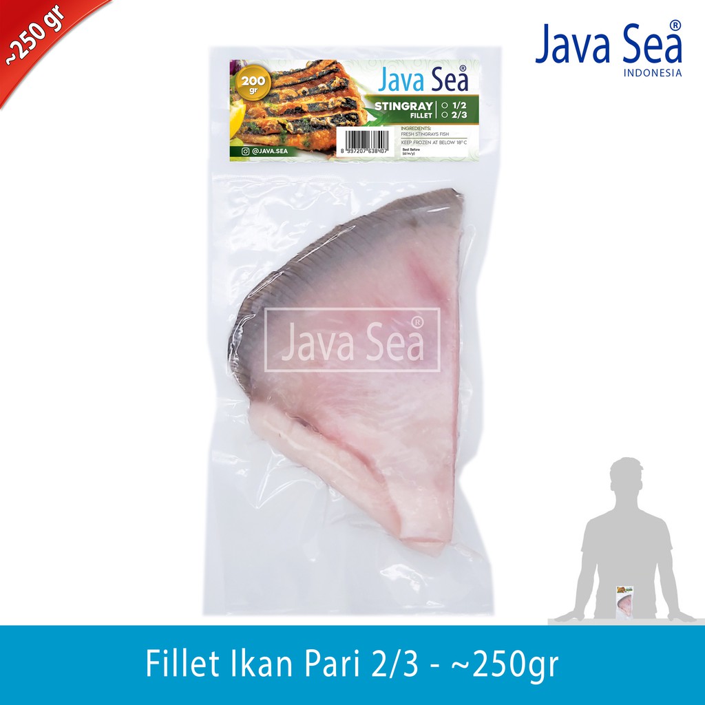 

Fillet Ikan Pari Potong Premium 2/3 pack ~250gr Java Sea