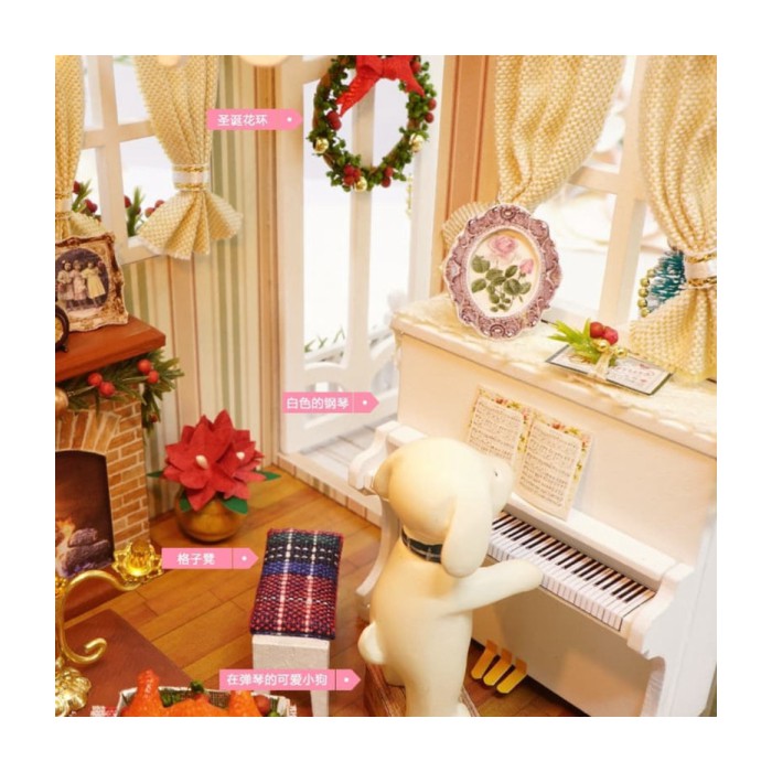 Miniatur Rumah Boneka LED DIY mainan edukasi murah Berkualitas