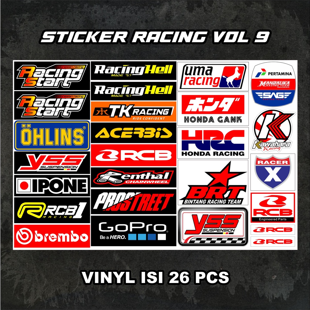 Sticker Pack Racing Sticker Vinyl Stiker Motor