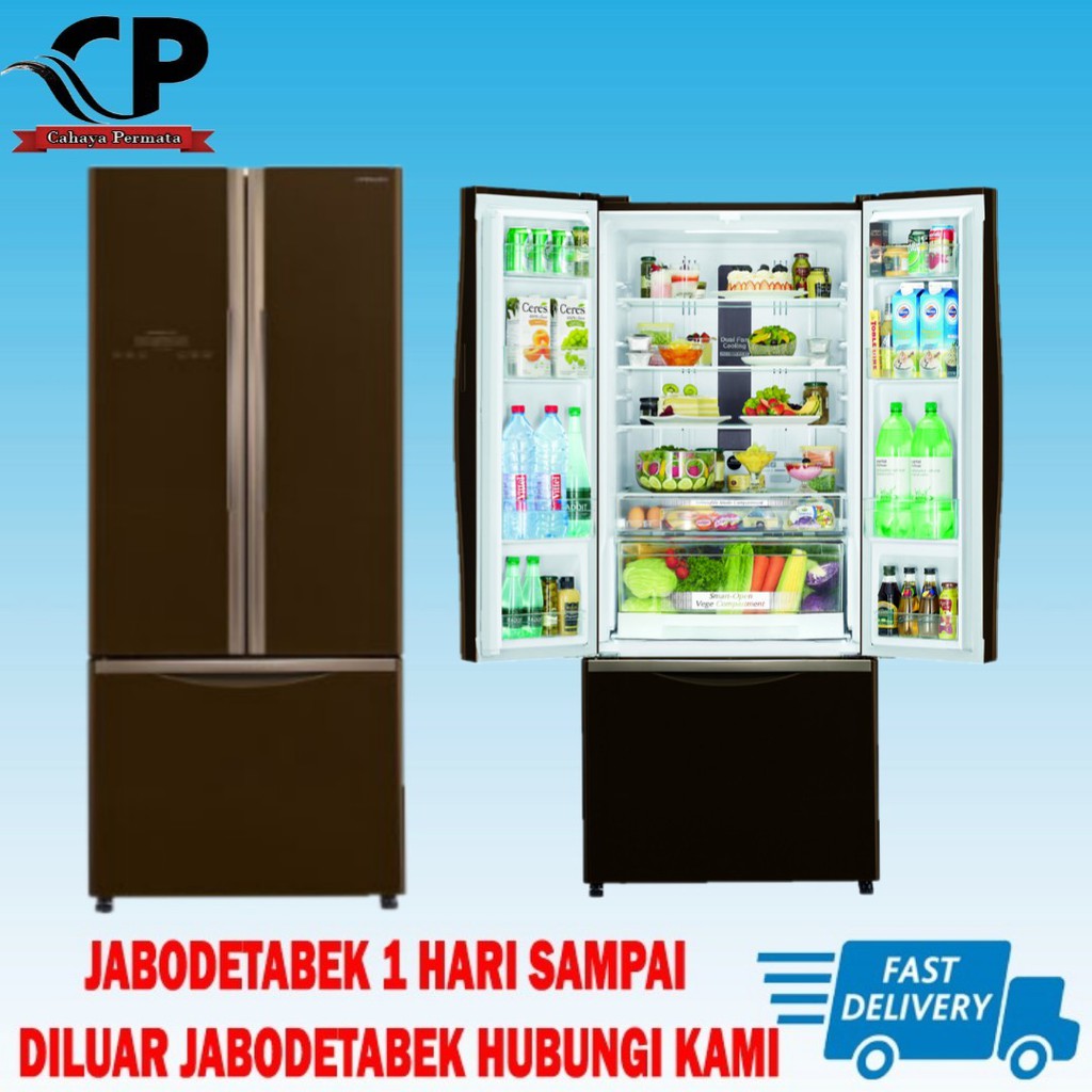 Promo Kulkas Hitachi 3 Pintu R Wb55pgd2 Gbw R Wb55pgd2 Inverter Brown Shopee Indonesia