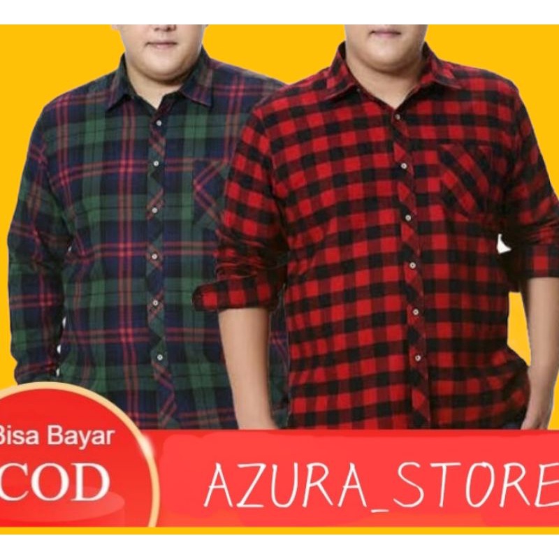 KEMEJA FLANEL JUMBO OVERSIZE XXL + XXXL + XXXXL KEMEJA 2XL 3XL 4XL