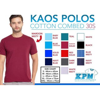 Terlariss HARGA GROSIR LUSINAN  KAOS  POLOS  SOFT COMBED 30S 