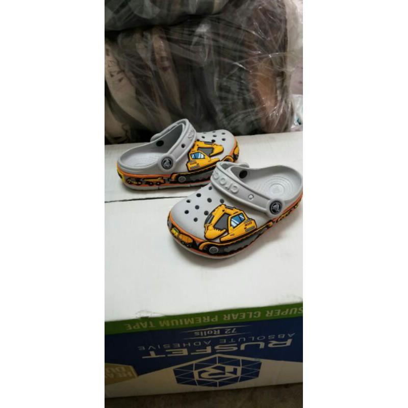 SALE!! SANDAL ANAK TRAIN / EXCAVATOR KIDS and JUNIOR CROCS