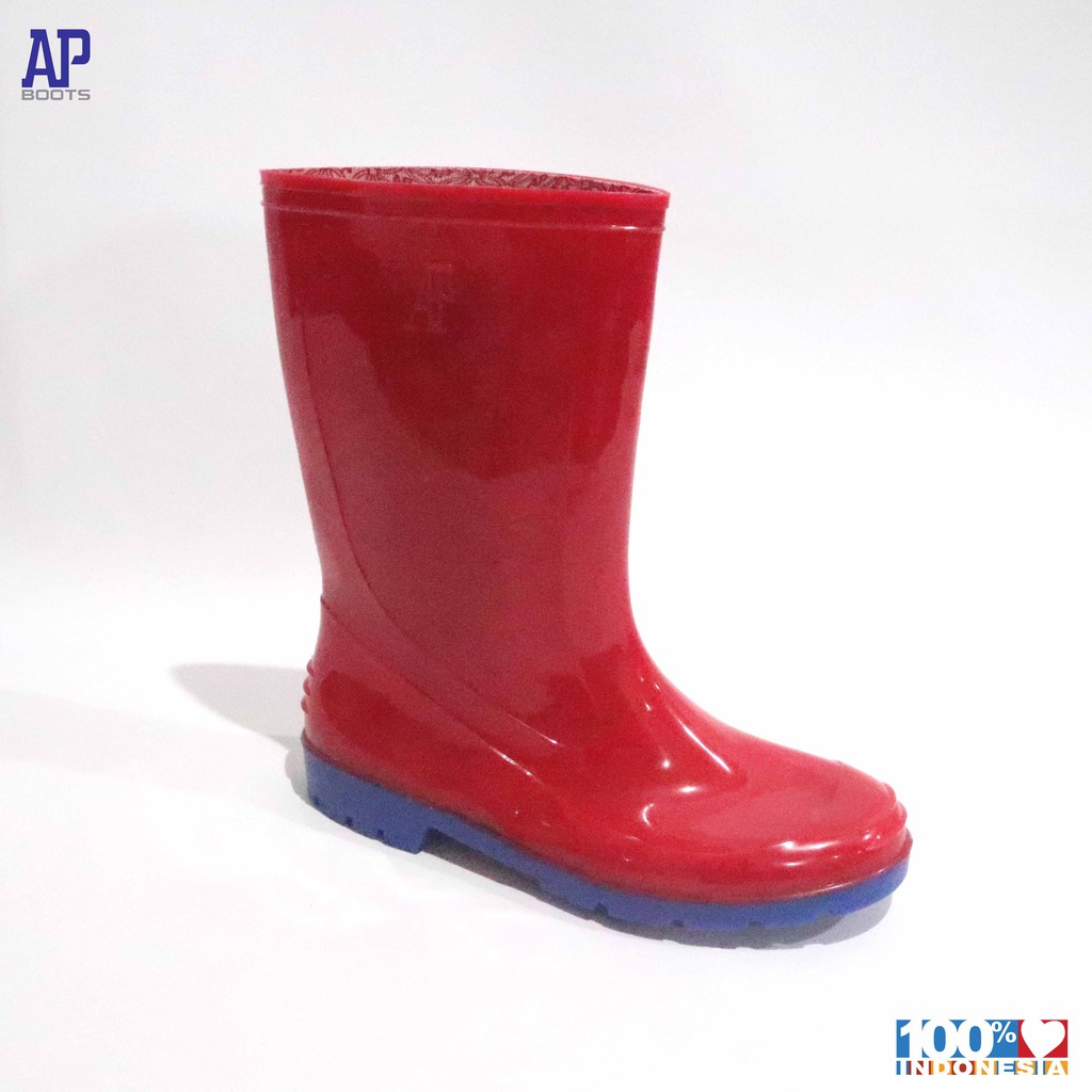 AP 2001 MERAH-BIRU 22.0 - 24.0 - SEPATU BOOT SEPATU KARET ANAK - AP BOOTS