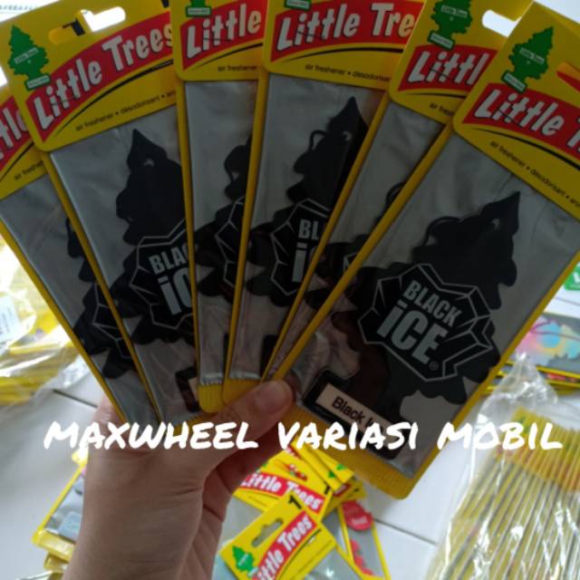 pengharum parfum mobil little trees aroma black ice