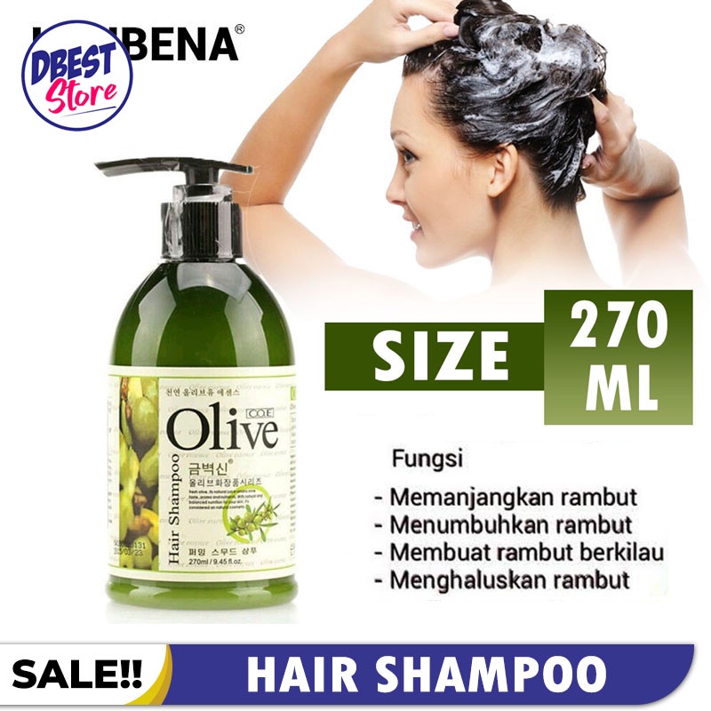 [DIJAMIN AMPUH!!] Shampoo Olive Original - Shampoo Pemanjang Rambut Tercepat - Shampoo Rambut Rontok - Shampoo Pelurus Rambut - Olive Shampo COE - Kemasan Warna Hijau - 270 mL