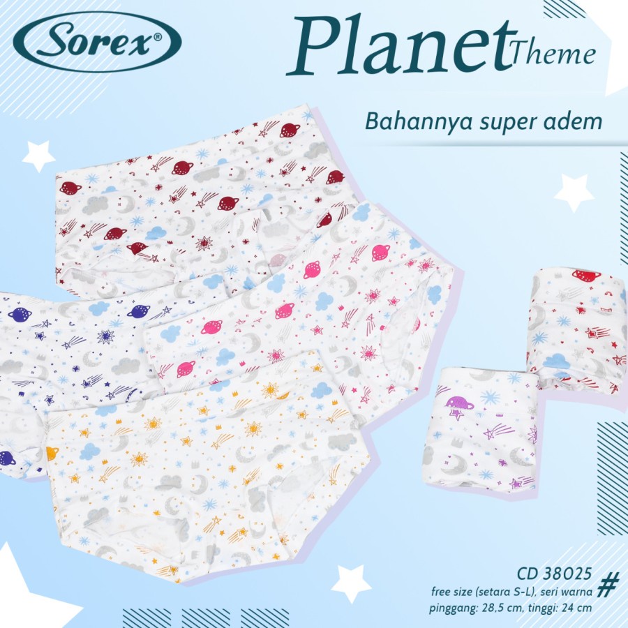 Celana Dalam Wanita Katun Super Soft   Adem Dan Nyaman Cd Underwear Sorex Motif