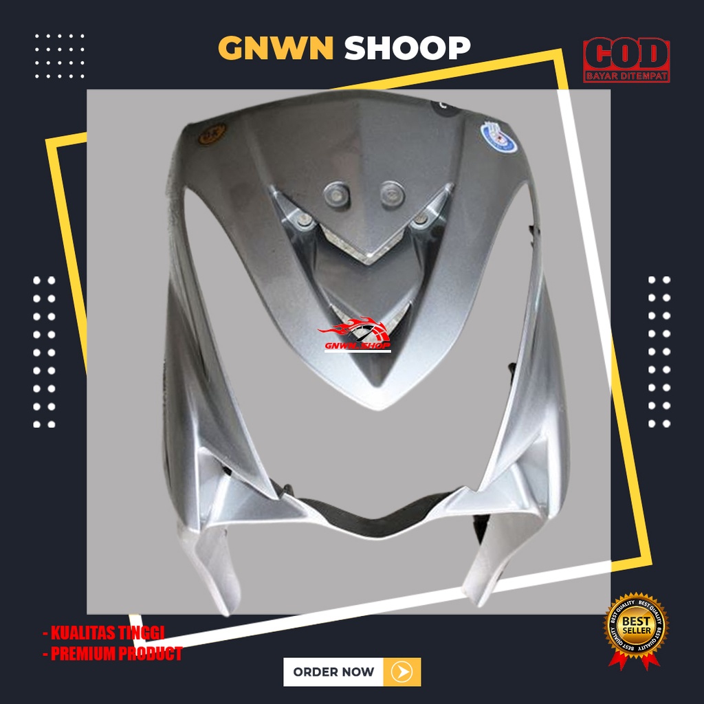 NEW Cover Panel Tameng Dasi Depan Kap Yamaha Mio Soul lama Body Depan Mio Old Silver