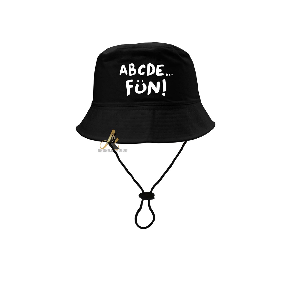 Topi Bucket Anak Laki-laki Perempuan umur 2-8 tahun SABLON ABCDE Fun