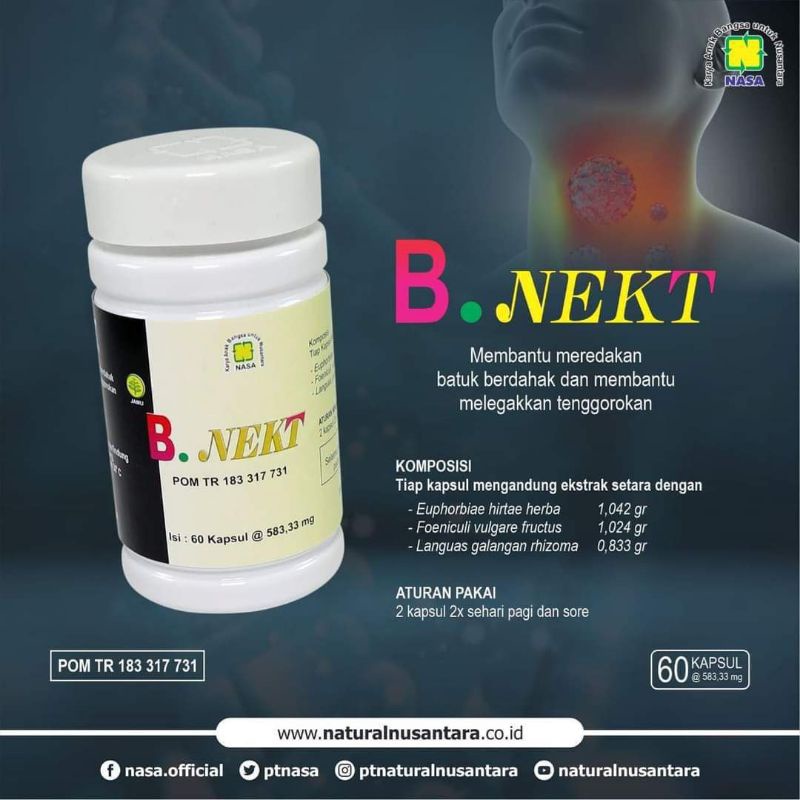 

B.NEKT untuk meredakan batuk berdahak