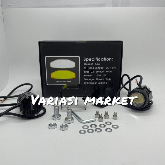Lampu Tembak Laser Gun D2 Bullaes - Foglamp Mini Laser Gun D2 Bullaes