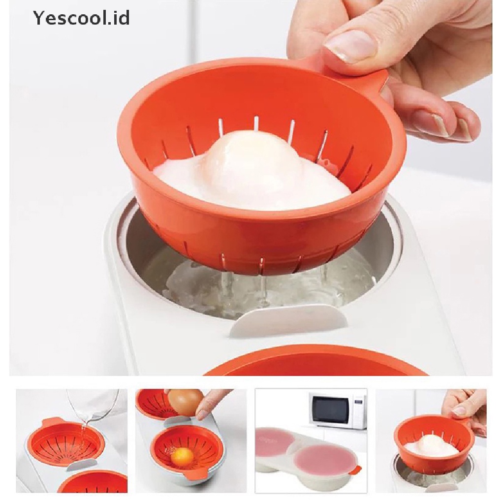 【Yescool】 Draining Egg Boiler Egg Poacher Steamer Set Kitchen Egg Cooker Tools  Kitchen .