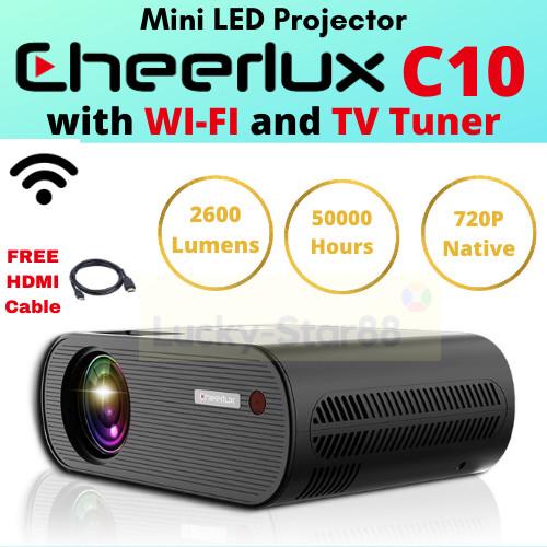 

Irled | Cheerlux C10 Wifi Tv Tuner - Mini Led Projector 2600 Lumens 1080P